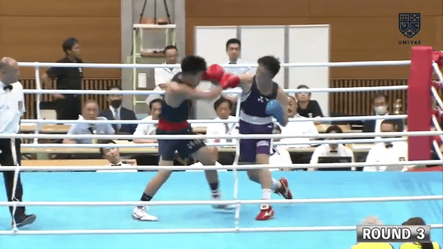 全日本大学ボクシング王座決定戦 M級 黒部 竜聖 vs 山岸 晟也【フルマッチ】