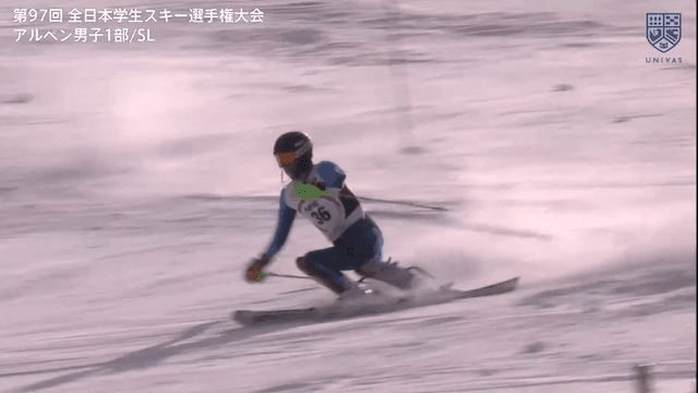全日本学生スキー選手権大会 アルペン 男子1部SL1本目【フルマッチ】