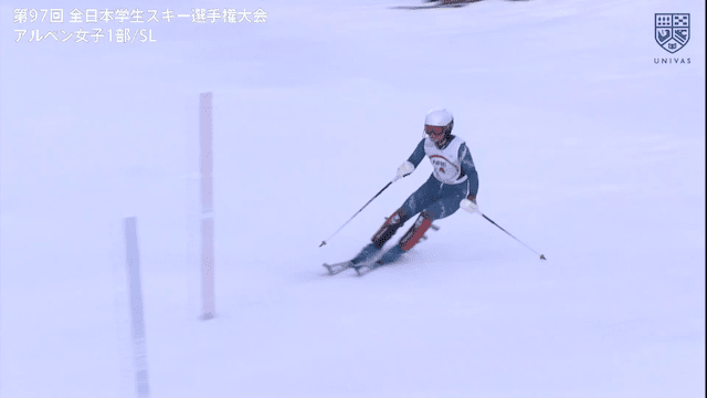 全日本学生スキー選手権大会 アルペン 女子1部SL1本目【フルマッチ】
