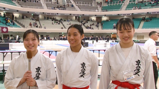 第68回全日本大学空手道選手権大会 女子団体組手　優勝インタビュー